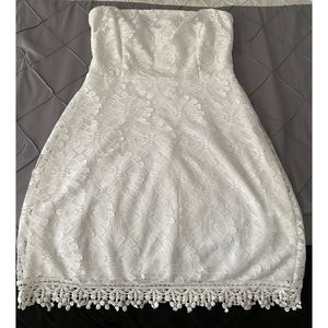Strapless Lace Dress